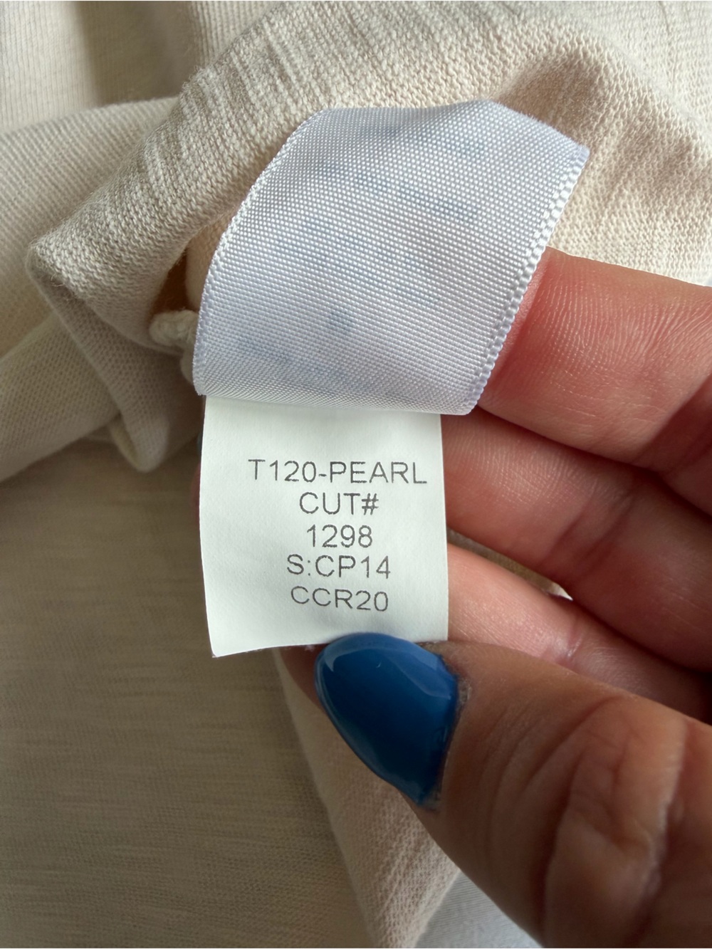 perfectwhitetee "Pearl" Cream 100% Cotton Cropped V-Neck Cap Short Sleeve Tee - Picture 13 of 15